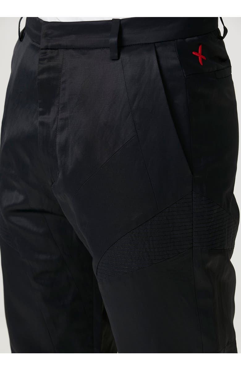 PCFG Linen & Cotton Blend Shiny Woven Regular Fit Pant, Alternate, color, Black