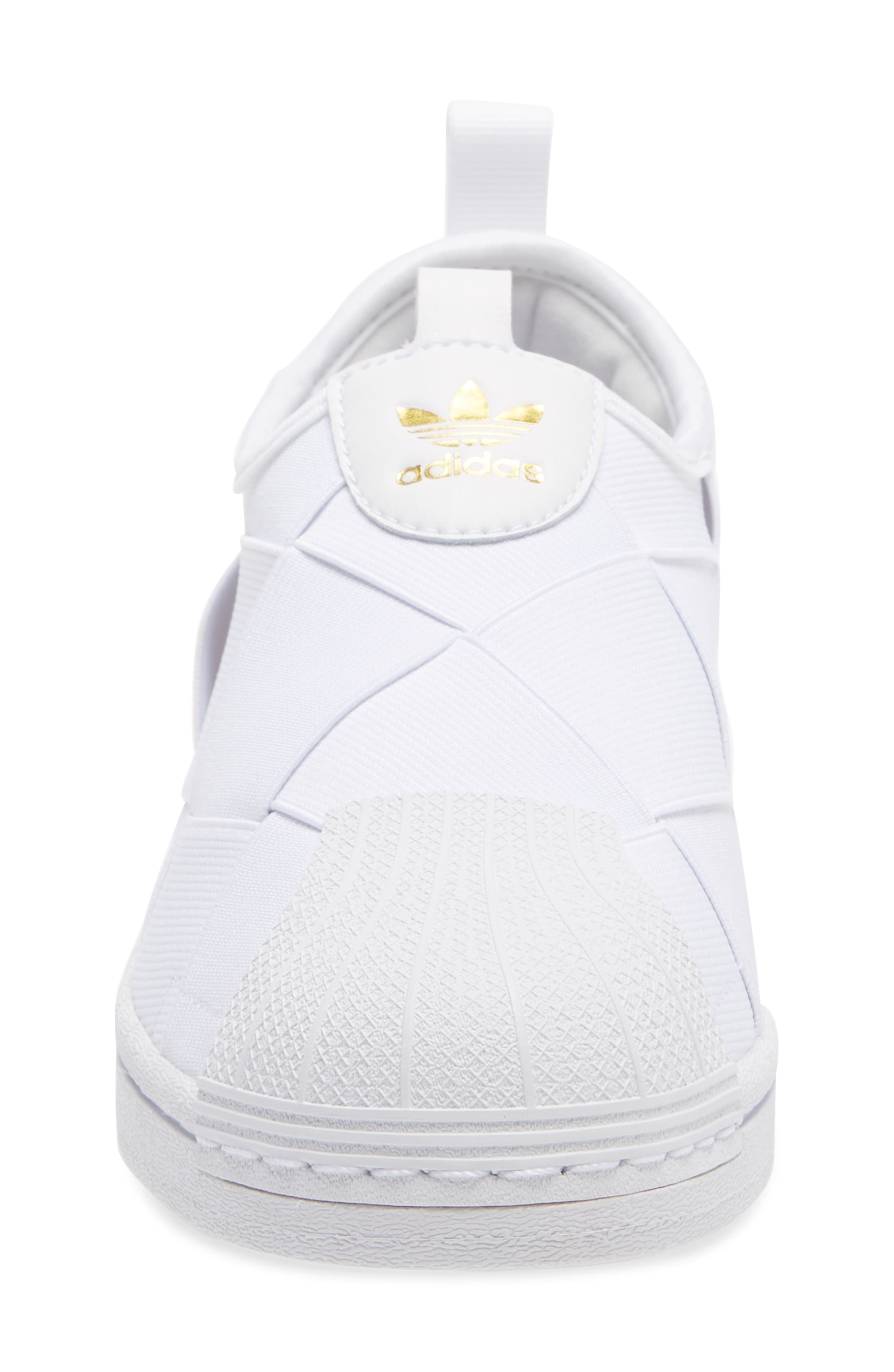 Superstar Slip-On Sneaker, Alternate, color, WHITE/ WHITE/ GOLD
