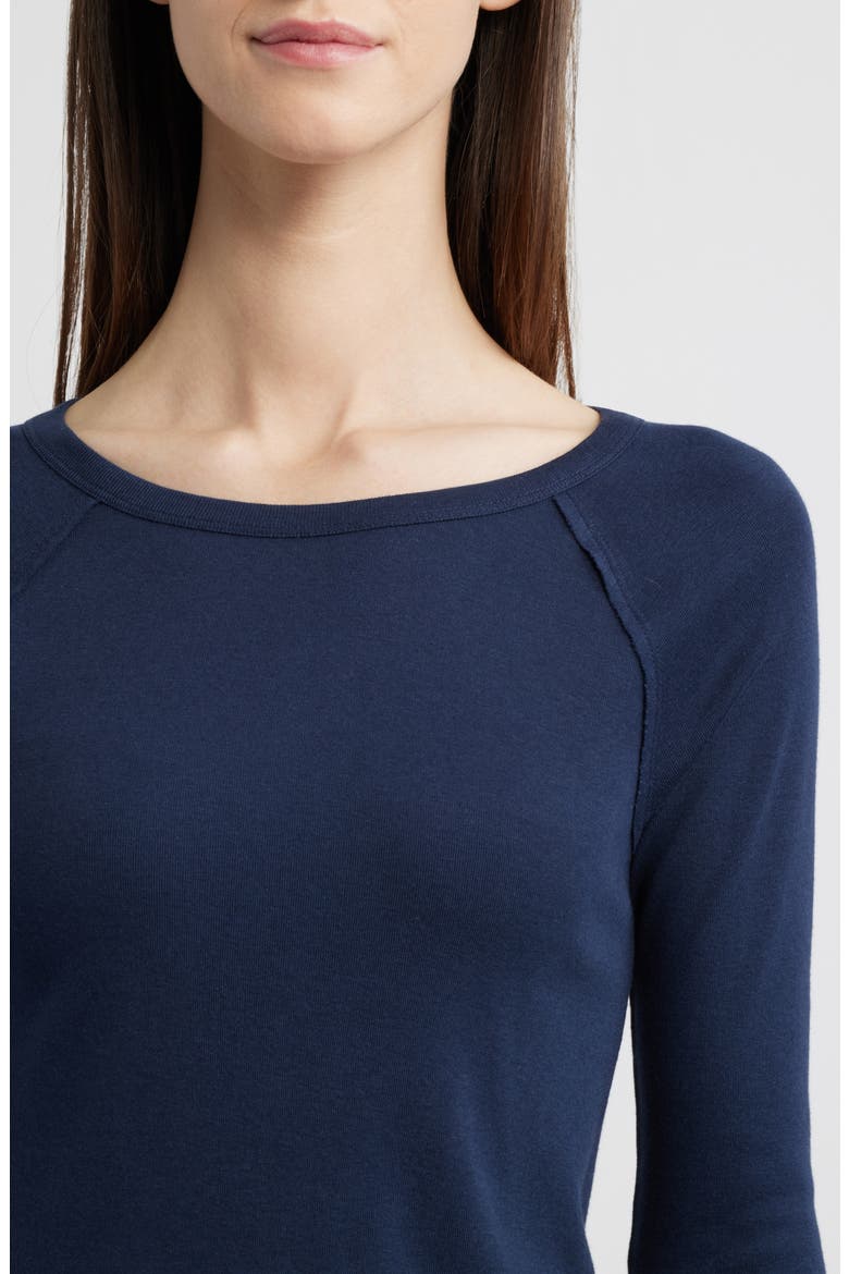 Raw Edge Raglan Sleeve T-Shirt, Alternate, color, NAVY BLAZER