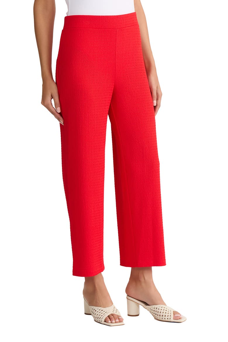 Texture Crop Pants, Alternate, color, ROUGE