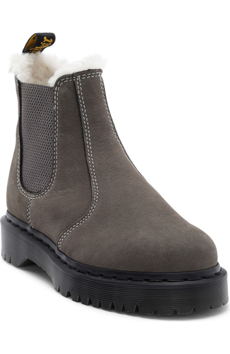 Dr. Martens 2976 Bex Faux-Fur Lined Boot, Main, color, Gunmetal