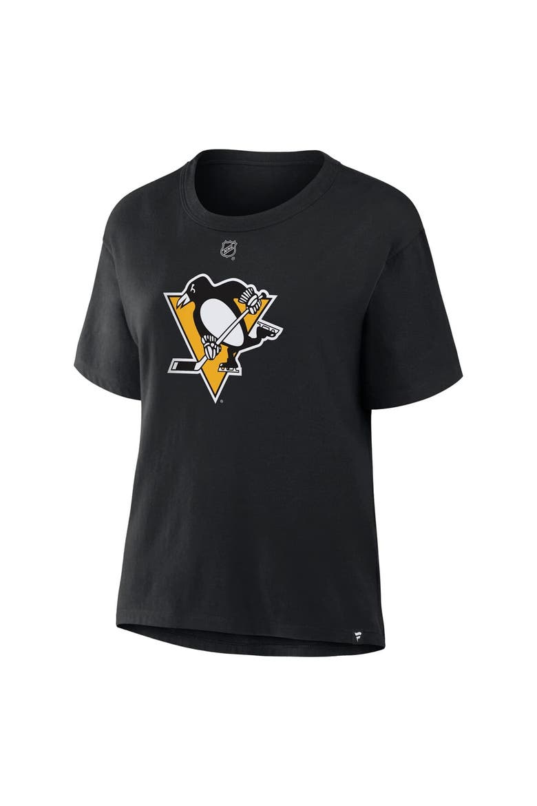 Women's Fanatics Evgeni Malkin Black Pittsburgh Penguins Authentic Stack Name & Number T-Shirt, Alternate, color, Black