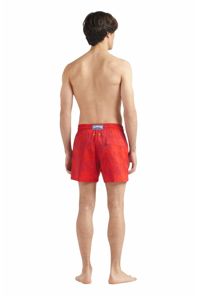 Men's Flower Power Stretch Short Swim Shorts, Alternate, color, LIPSTICK