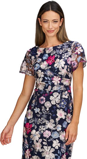 Magnolia Floral Embroidery Gown