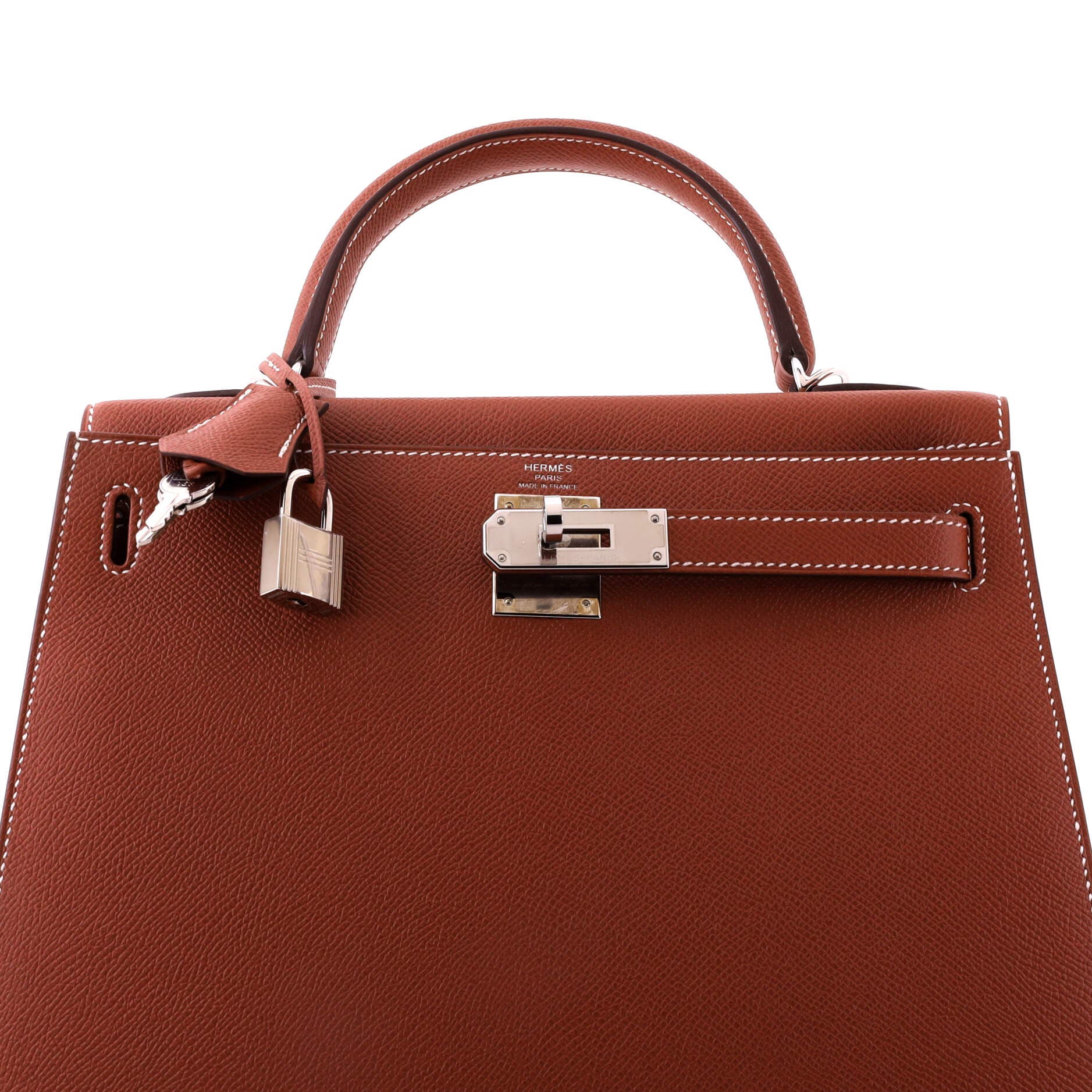 Kelly Handbag Brown Epsom with Palladium Hardware 28, Alternate, color, Brown