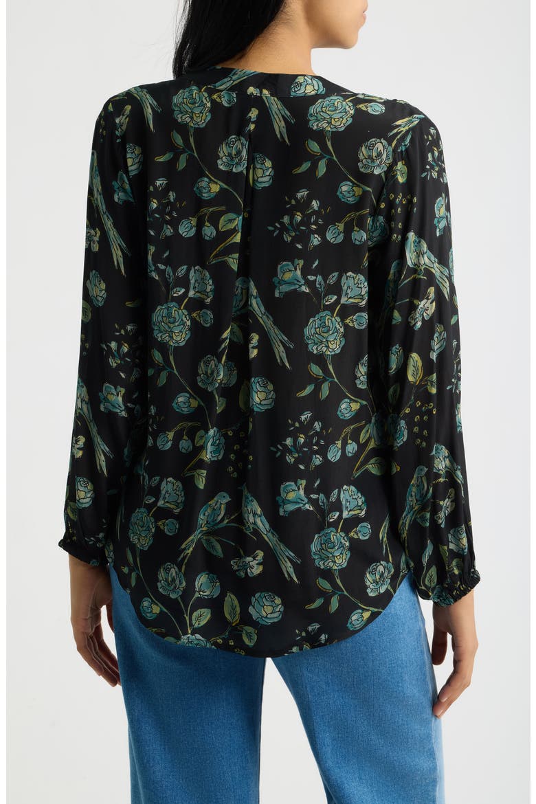 Crossover Top with Tassel Ties, Alternate, color, MIDNIGHT FOREST/SAGE