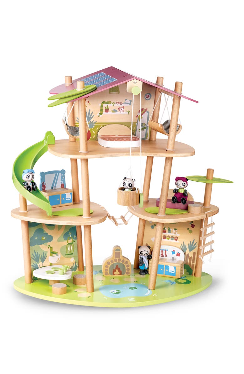 Hape Panda's Bamboo House Playset, Main, color, Multi