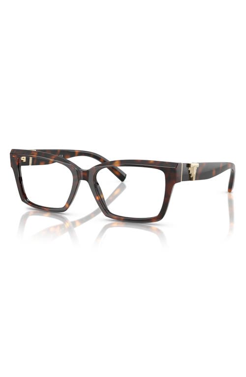 Tiffany & Co . 52mm Square Optical Glasses In Brown