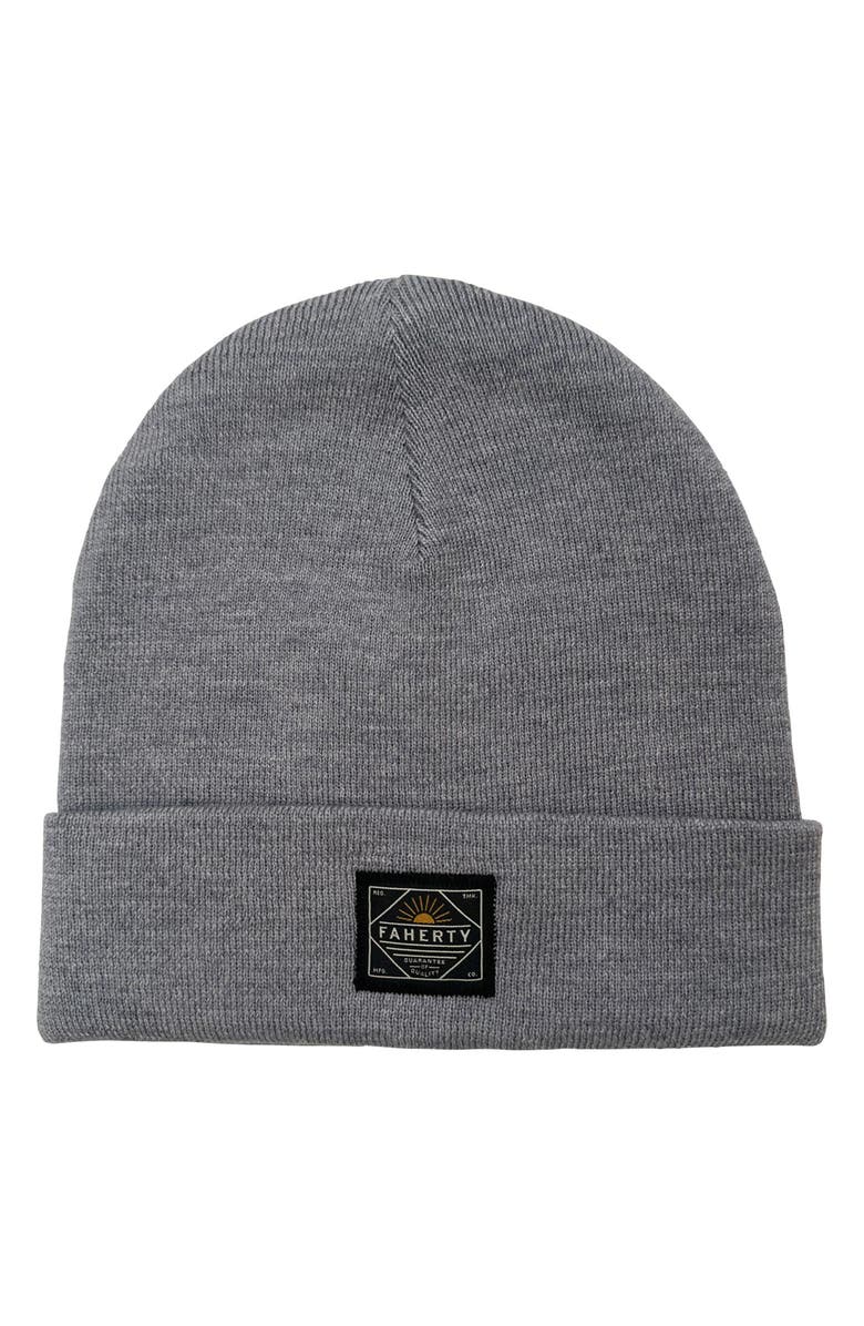 Faherty Workwear Merino Wool Beanie, Main, color, Grey Heather
