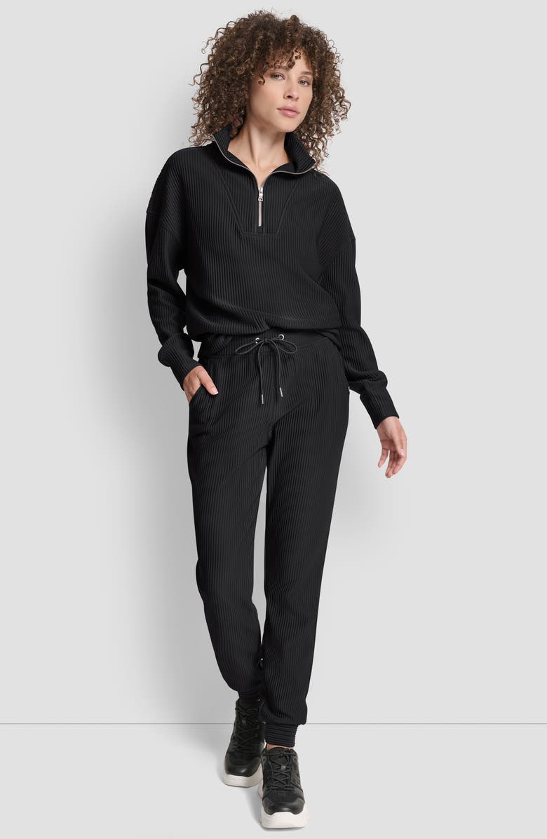 DKNY High Waist Joggers, Alternate, color, Black