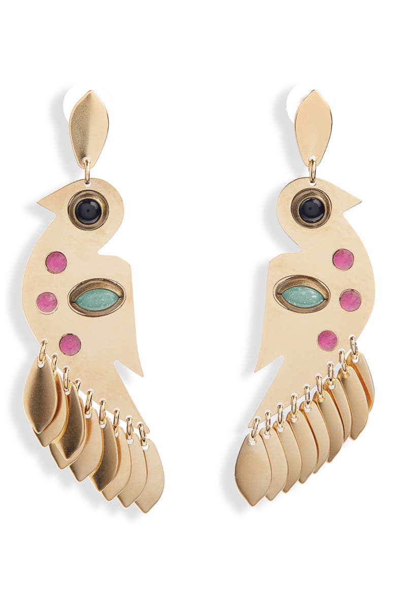 Bouclé Drop Earrings, Main, color, FUCHSIA