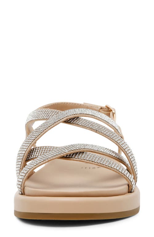 Anne Klein Esmeralda Strappy Sandal In Natural Microsuede