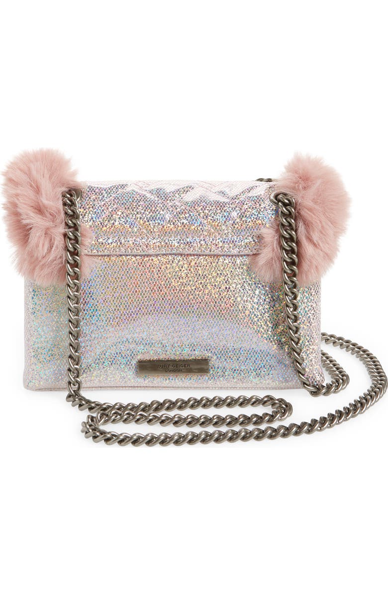 Kurt Geiger London Mini Kensington Faux Fur Crossbody Bag, Alternate, color,