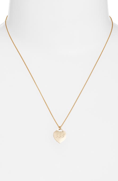 Set & Stones Alice Angel Numbers Pendant Necklace In Gold