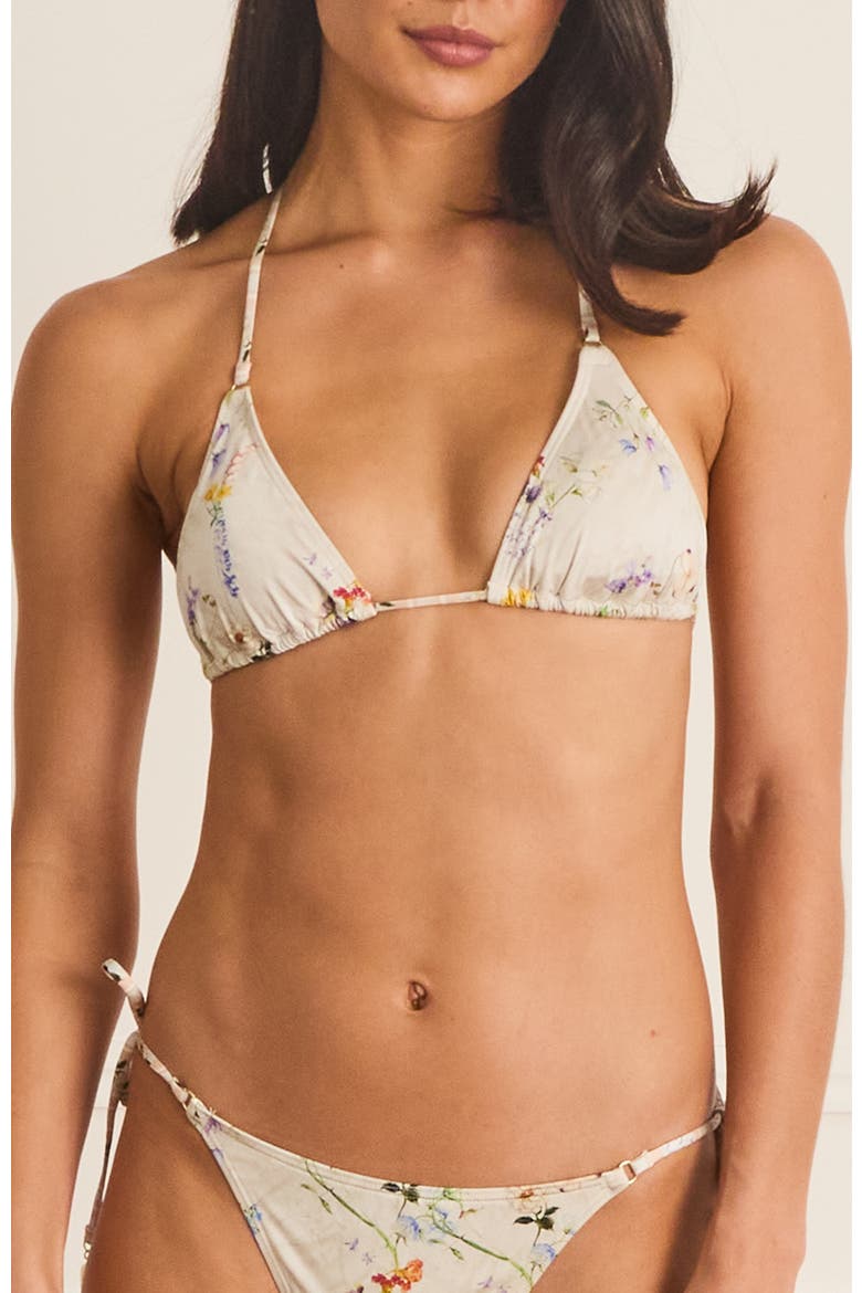 Classic Aurora Triangle Bikini Top, Main, color, White