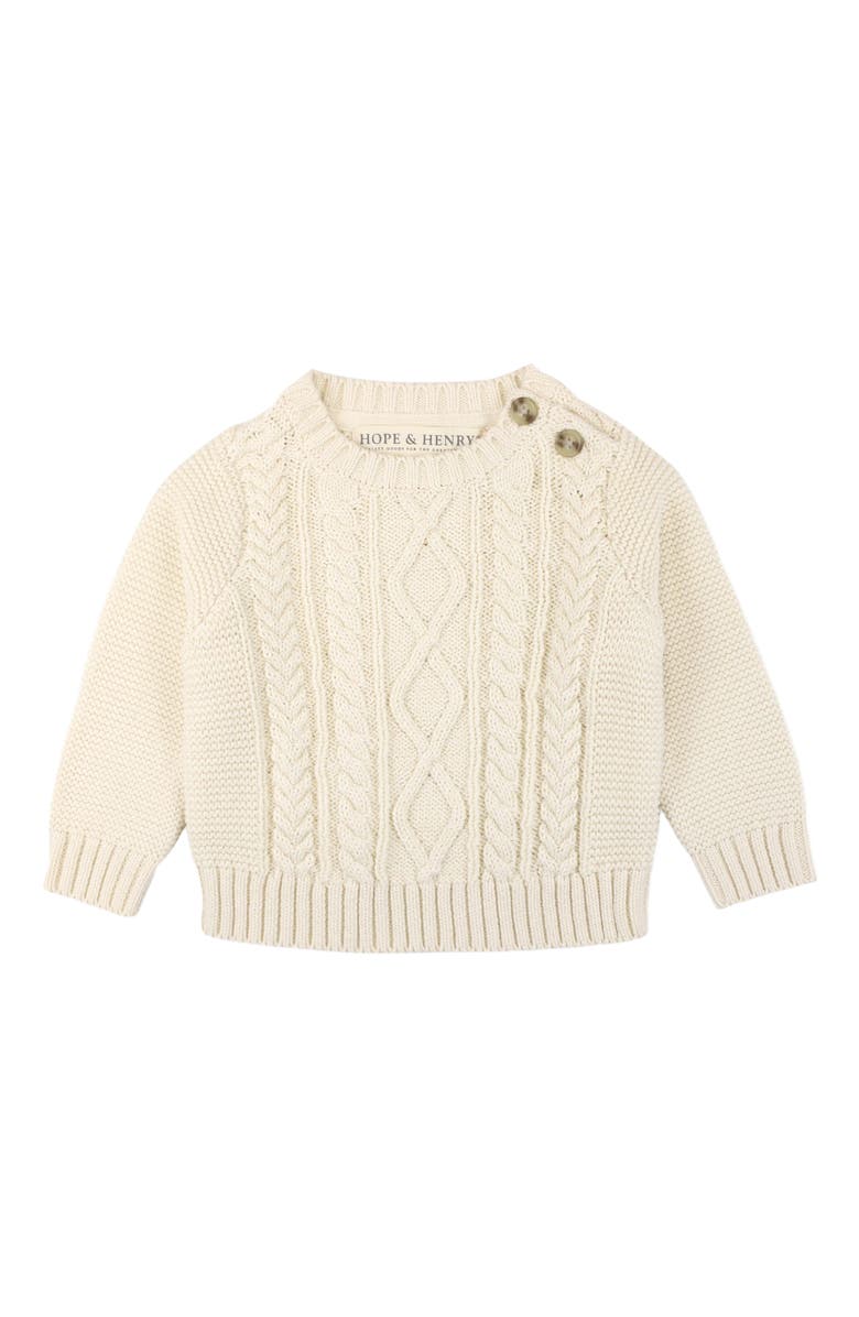 Hope & Henry Baby Cable Sweater and Legging Set, Infant, Alternate, color, 