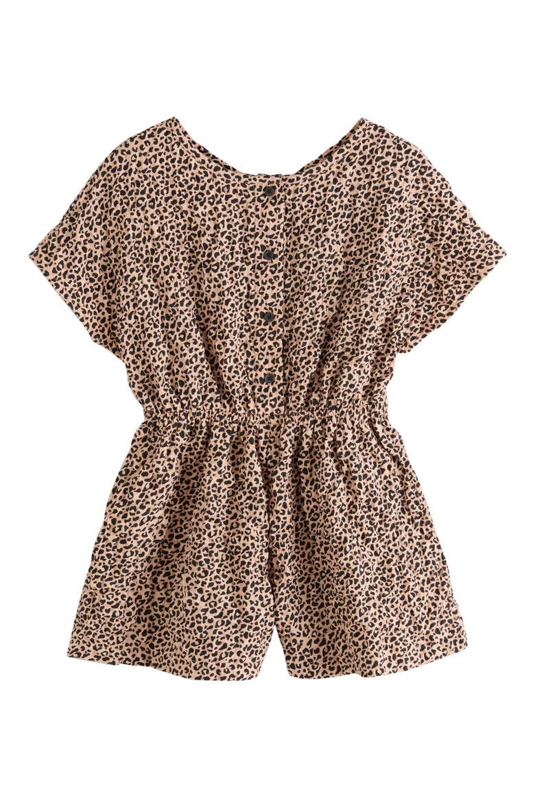 Kids' Animal Print Romper, Main, color, BROWN MULTI
