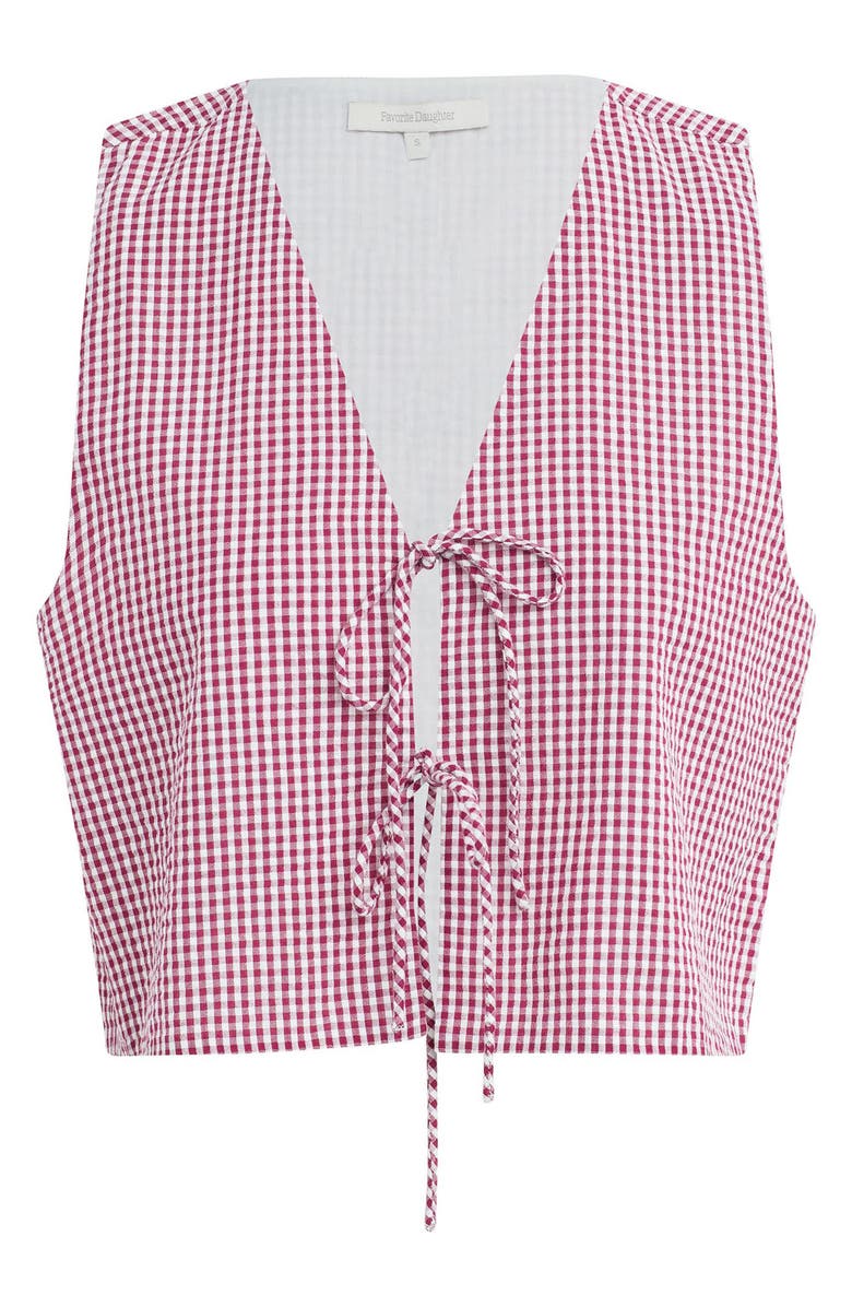Favorite Daughter The Invisible Strings Sleeveless Top, Alternate, color, Raspberry/ White