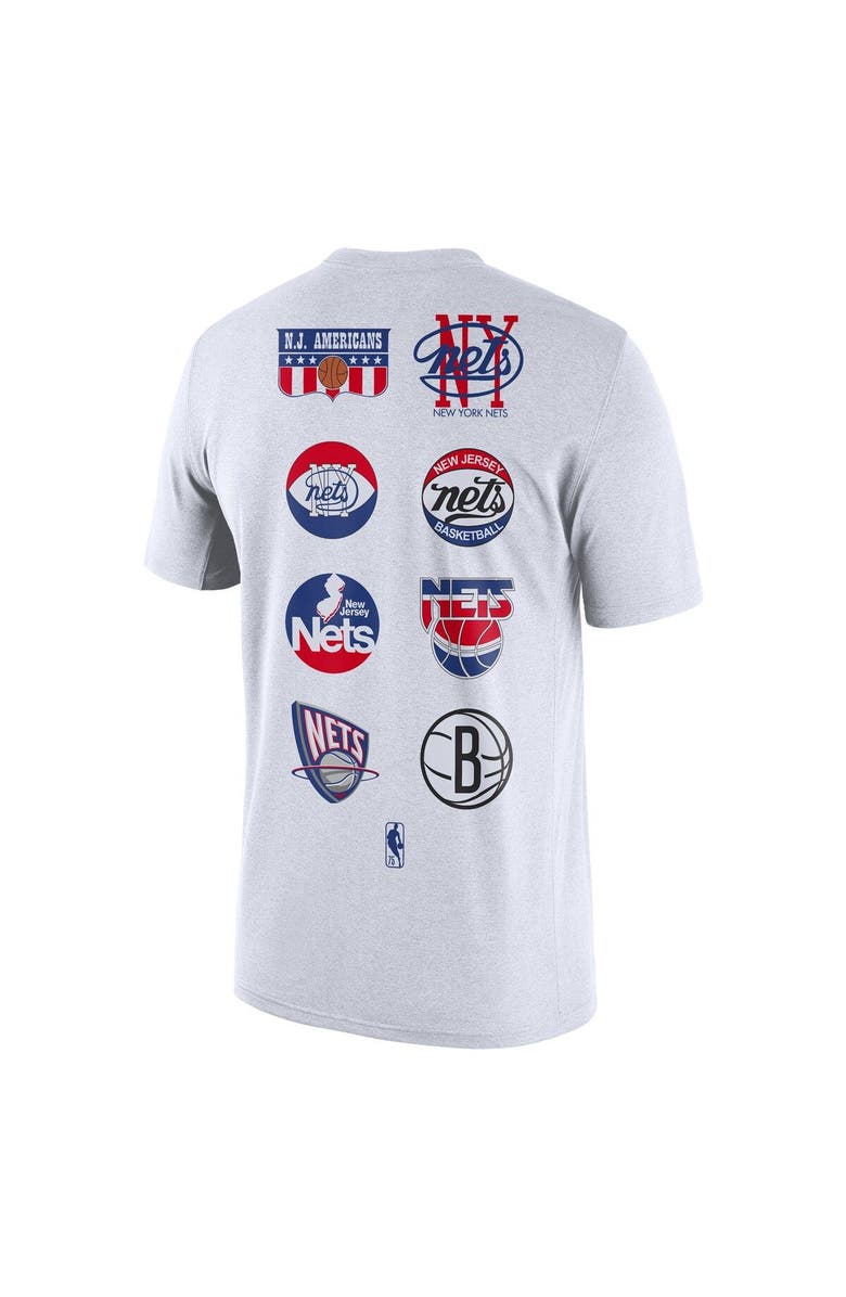 Nike Men's Nike White Brooklyn Nets 2021/22 City Edition Courtside Heavyweight Moments Story T-Shirt, Alternate, color,