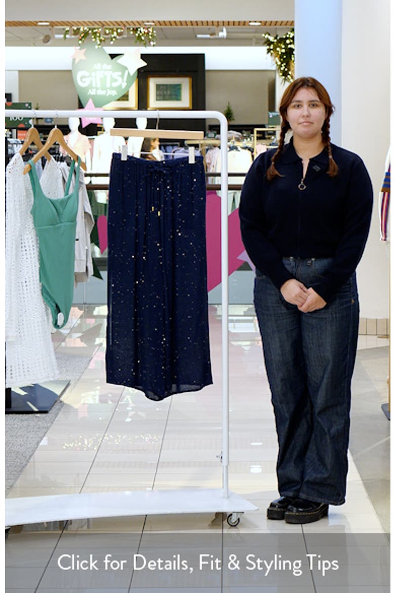 Sequin Embellished Side Slit Cover-Up Pants video