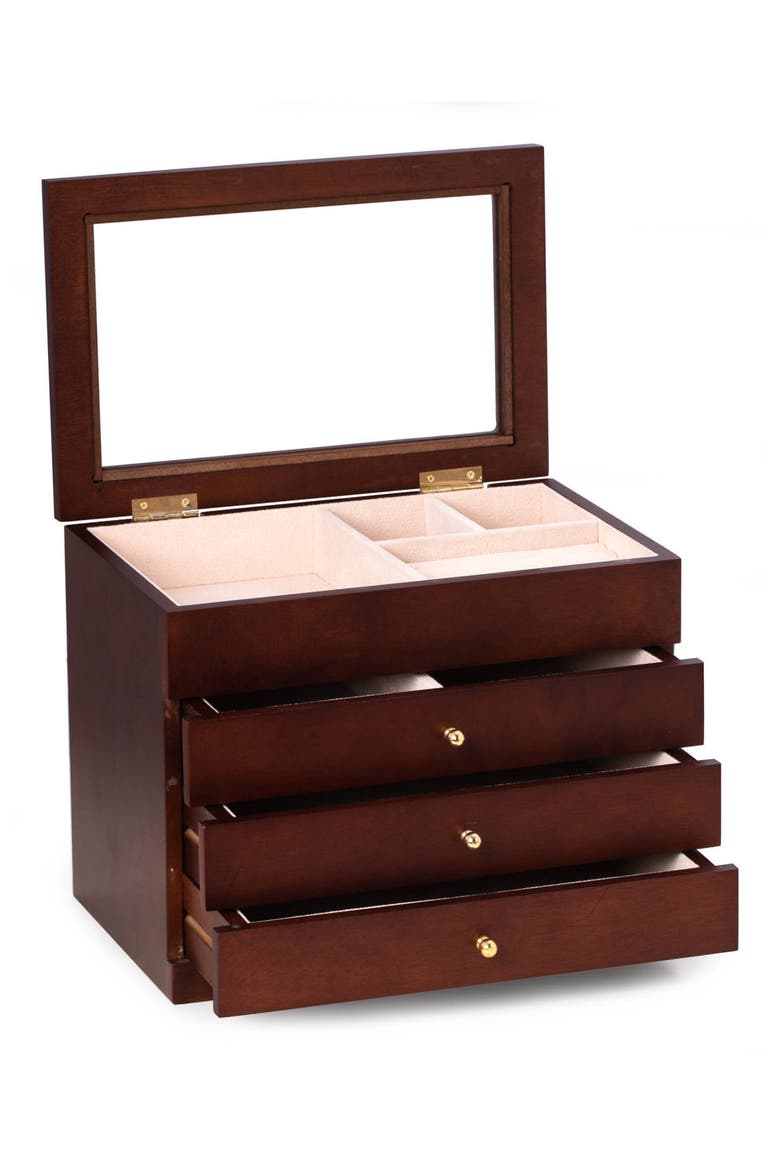 Rosewood Jewelry Box, Alternate, color, BROWN