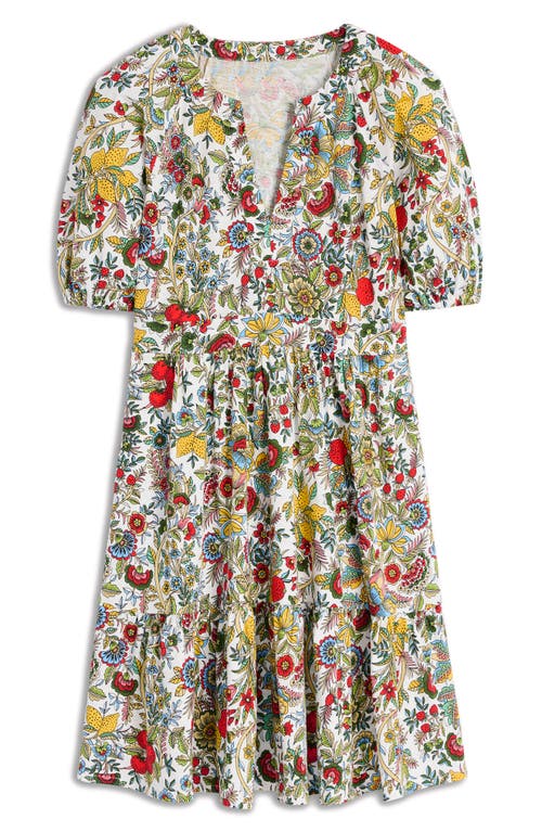 BODEN BODEN PIPER FLORAL SHORT SLEEVE COTTON BLEND JERSEY DRESS