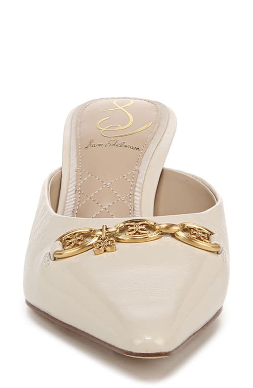 Sam Edelman Brynne Kitten Heel Mule Alpine Ivory Leather