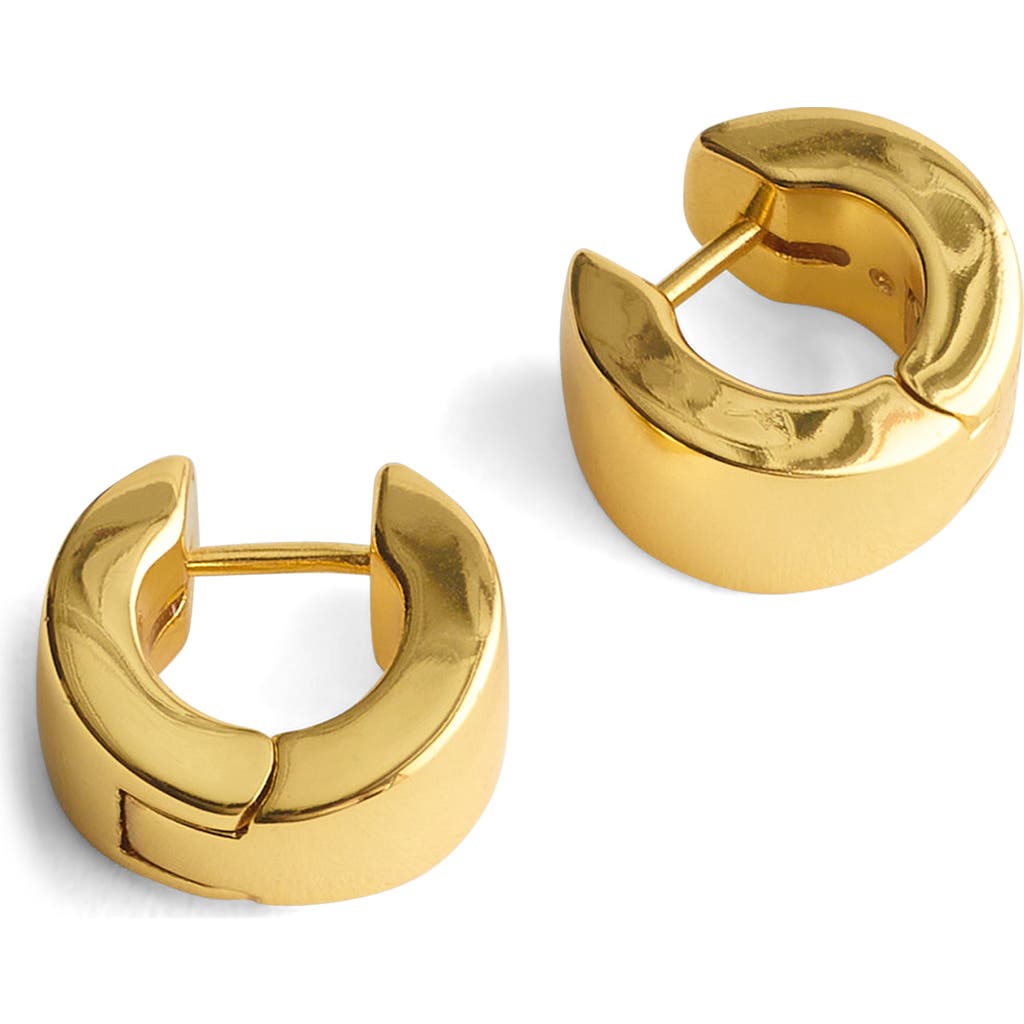 Madewell Chunky Huggie Hoop Earrings In Warm Gold