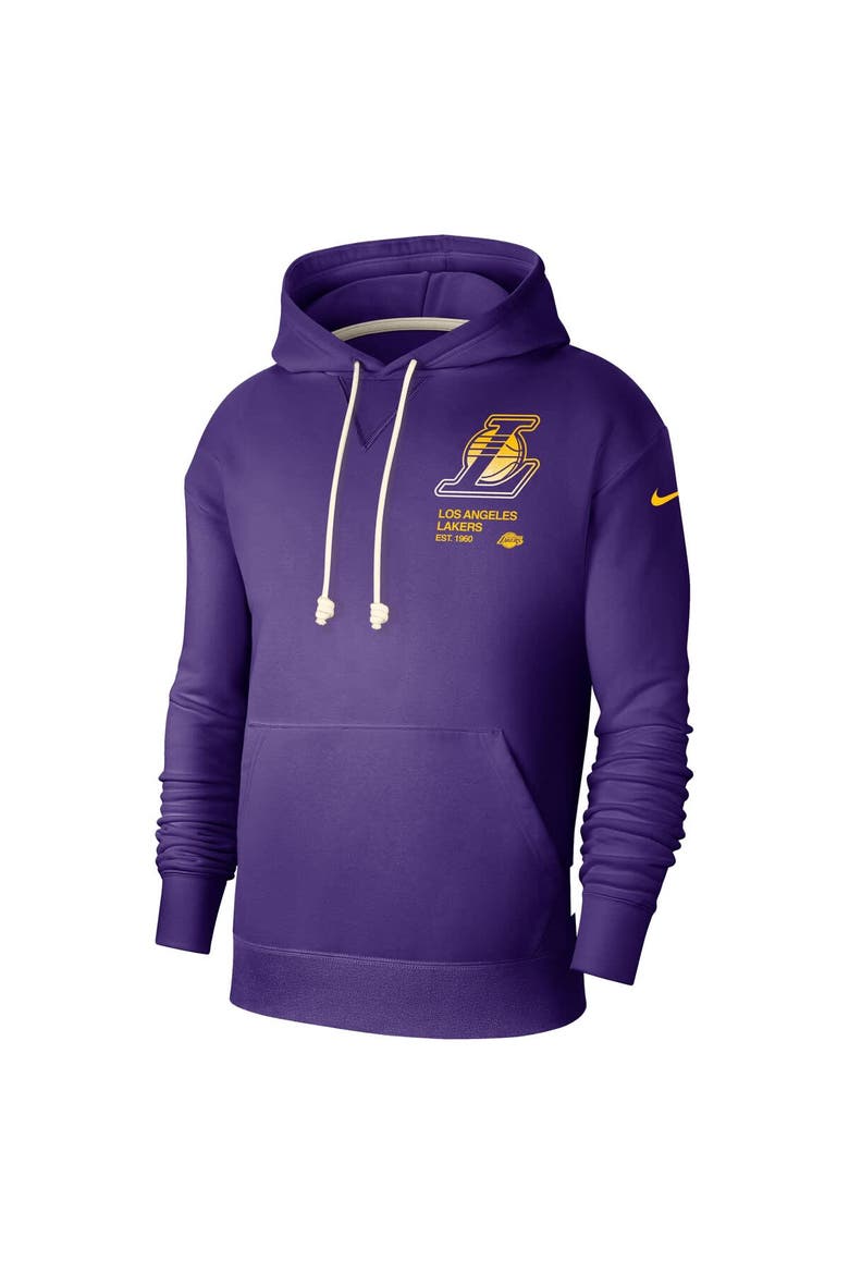 Men's Nike  Purple Los Angeles Lakers Courtside Standard Issue Premium Performance Pullover Hoodie, Alternate, color, Purple