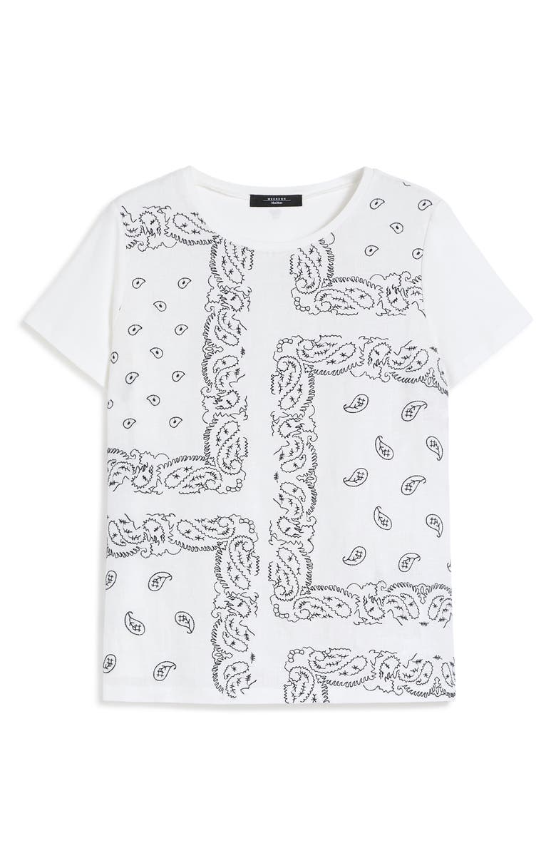 Weekend Max Mara Bandana Print Mixed Media Tee, Alternate, color, 