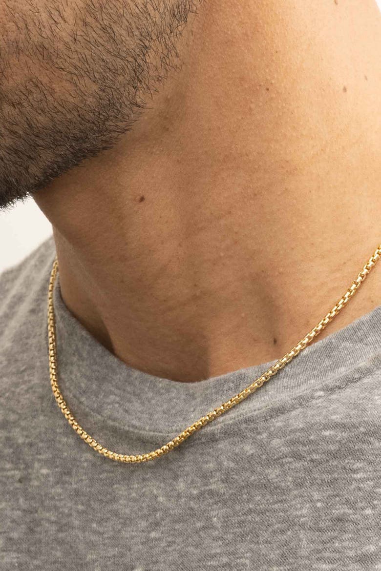 Men's Round Bodega Box Chain in 14K Gold, Alternate, color, 14K Yellow Gold
