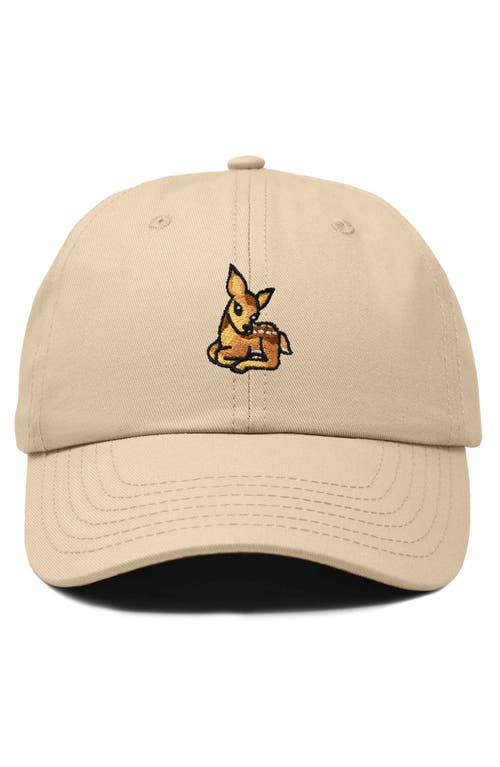 Dalix Fawn Embroidered Outdoor Cap In Khaki