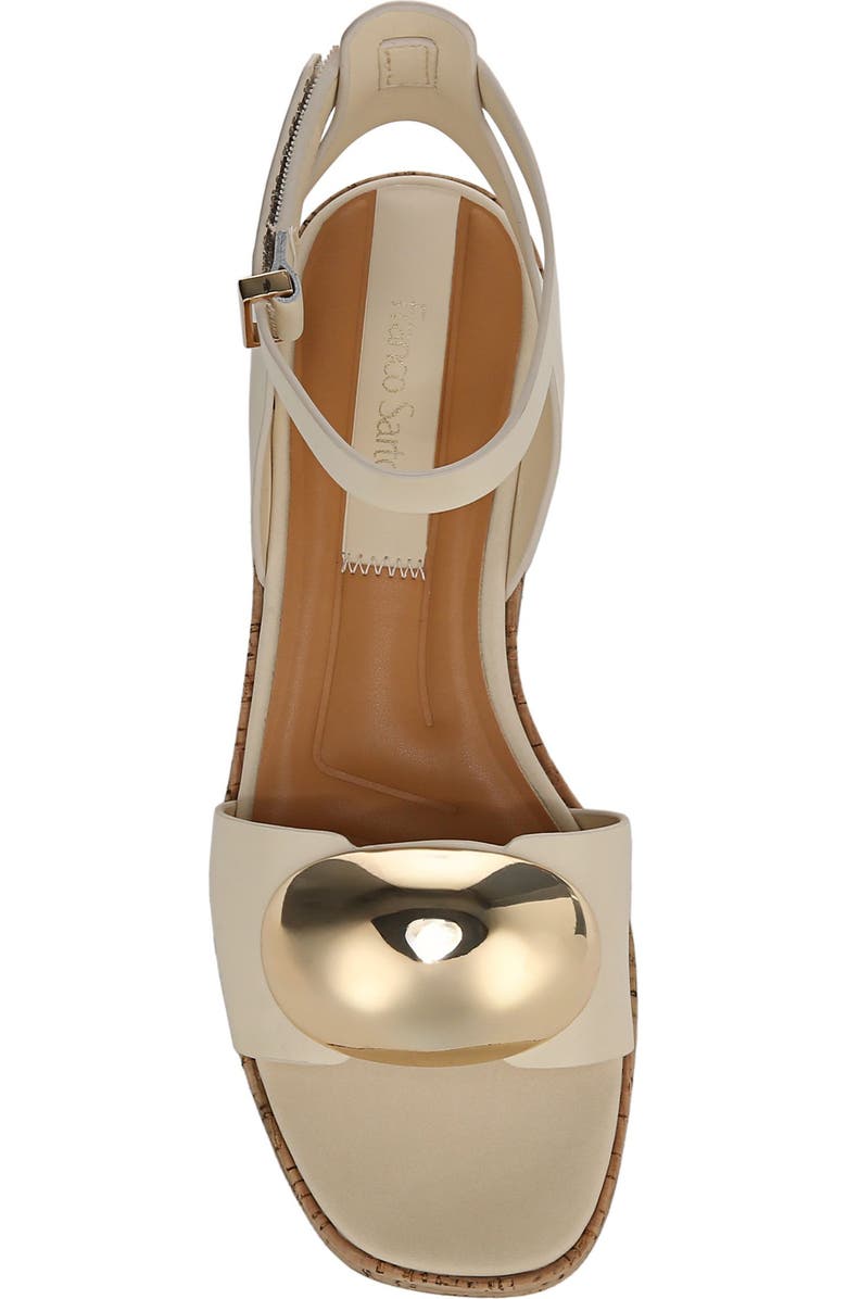 Franco Sarto Taysha Ankle Strap Platform Wedge Sandal, Alternate, color, White