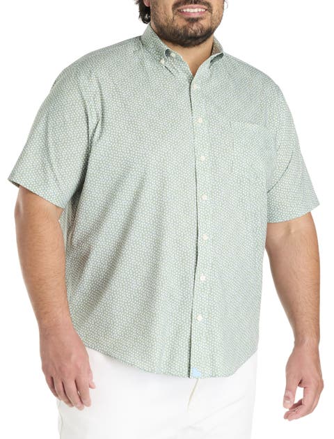 Big & Tall Ivers Wrinkle-Free Performance Floral Print Sport Shirt