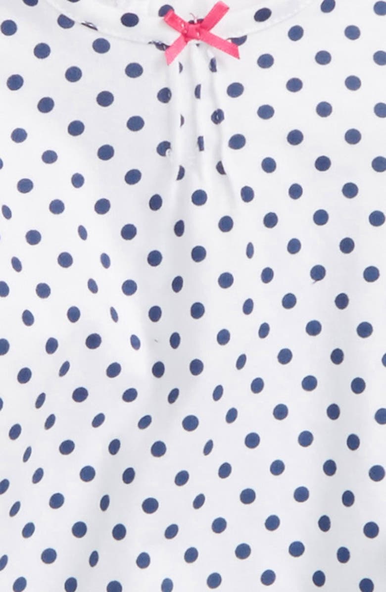 Little Me Polka Dot Rain Jacket, Tee & Leggings Set, Alternate, color, 