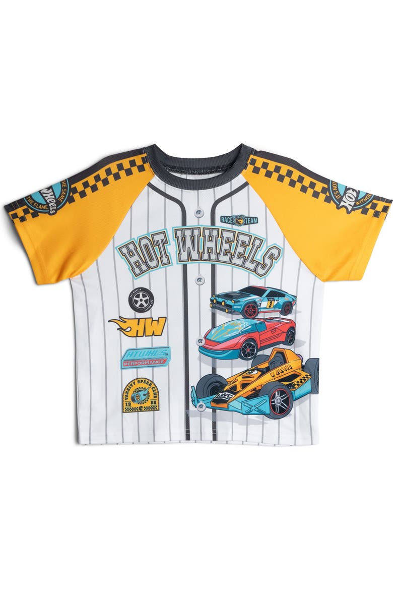 2-Piece T-Shirt and Shorts Set, Alternate, color, Yellow Charcoal Gray