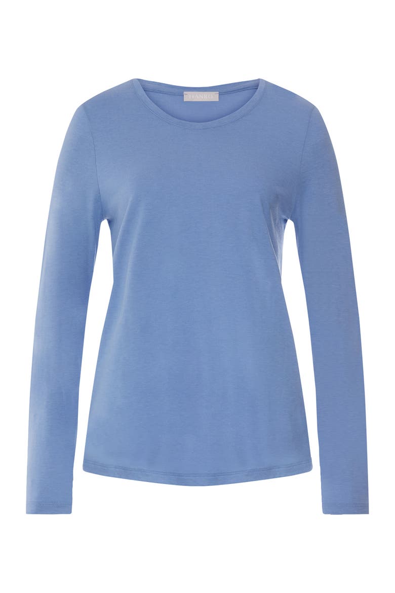 Sleep And Lounge Relaxed Round Neck Top, Main, color, Bluebird