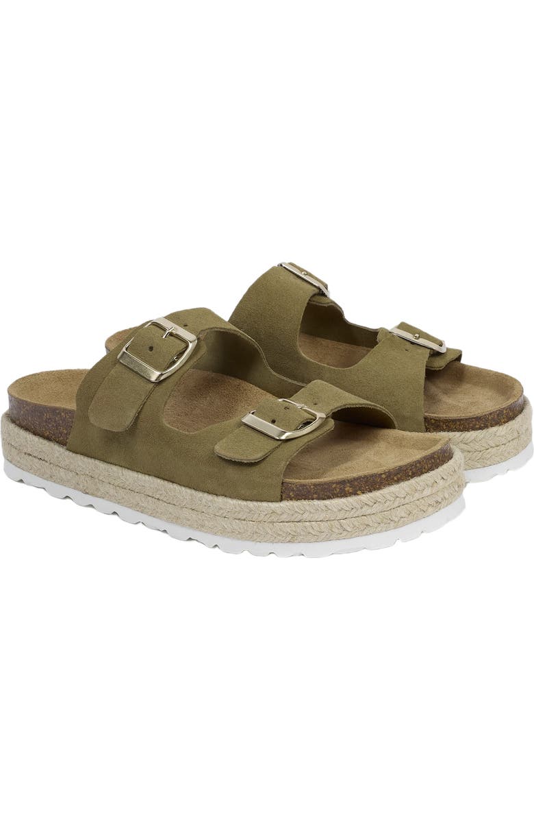 Celtic & Co. Double Buckle Sandal, Alternate, color, Khaki