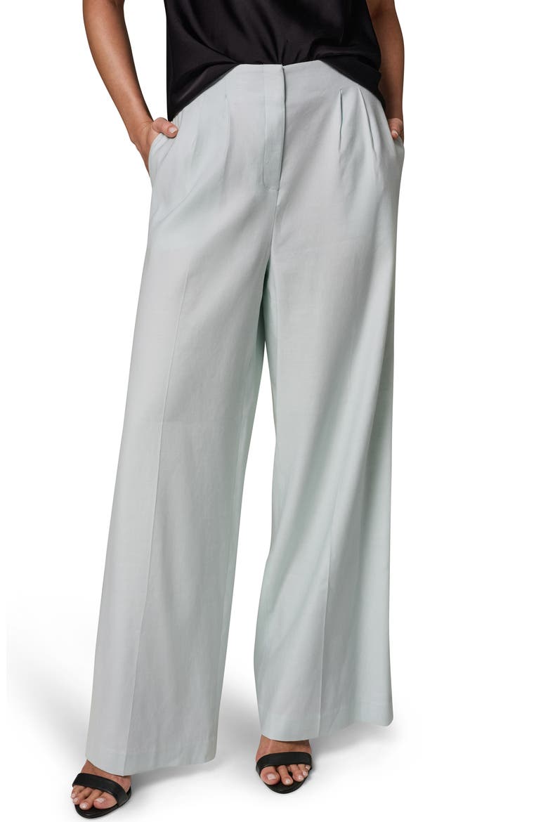 Wide Leg Linen Blend Pants, Main, color, SKYLIGHT