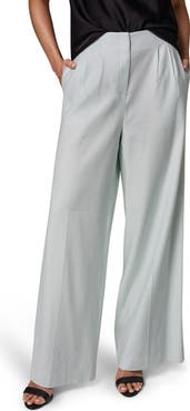 Donna Karan New York Wide Leg Linen Blend Pants