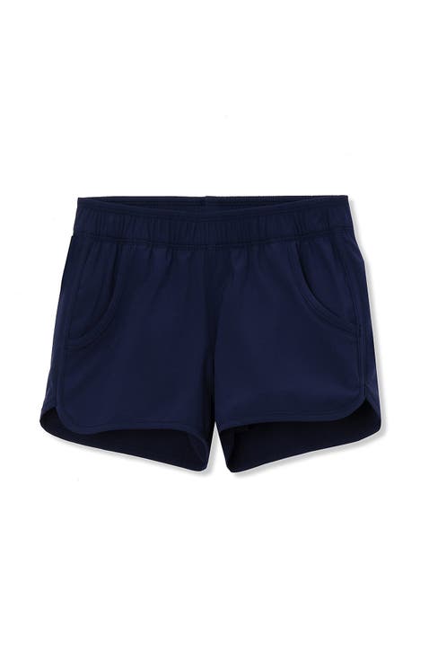 Girls Slim Stretch Woven Comfort Waist Swim Shorts