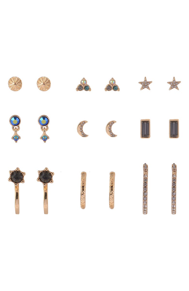 RACHEL Rachel Roy Set of 9 Earrings, Alternate, color, Blue
