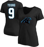 FANATICS Women's Bryce Young Black Carolina Panthers Plus Size Fair Catch Name & Number V-Neck T-Shirt