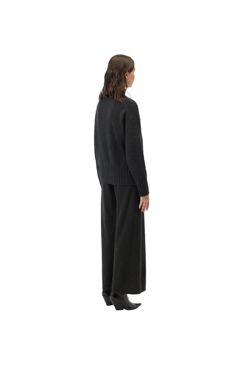 Relaxed-Fit Cashmere Turtleneck, Alternate, color, charcoal