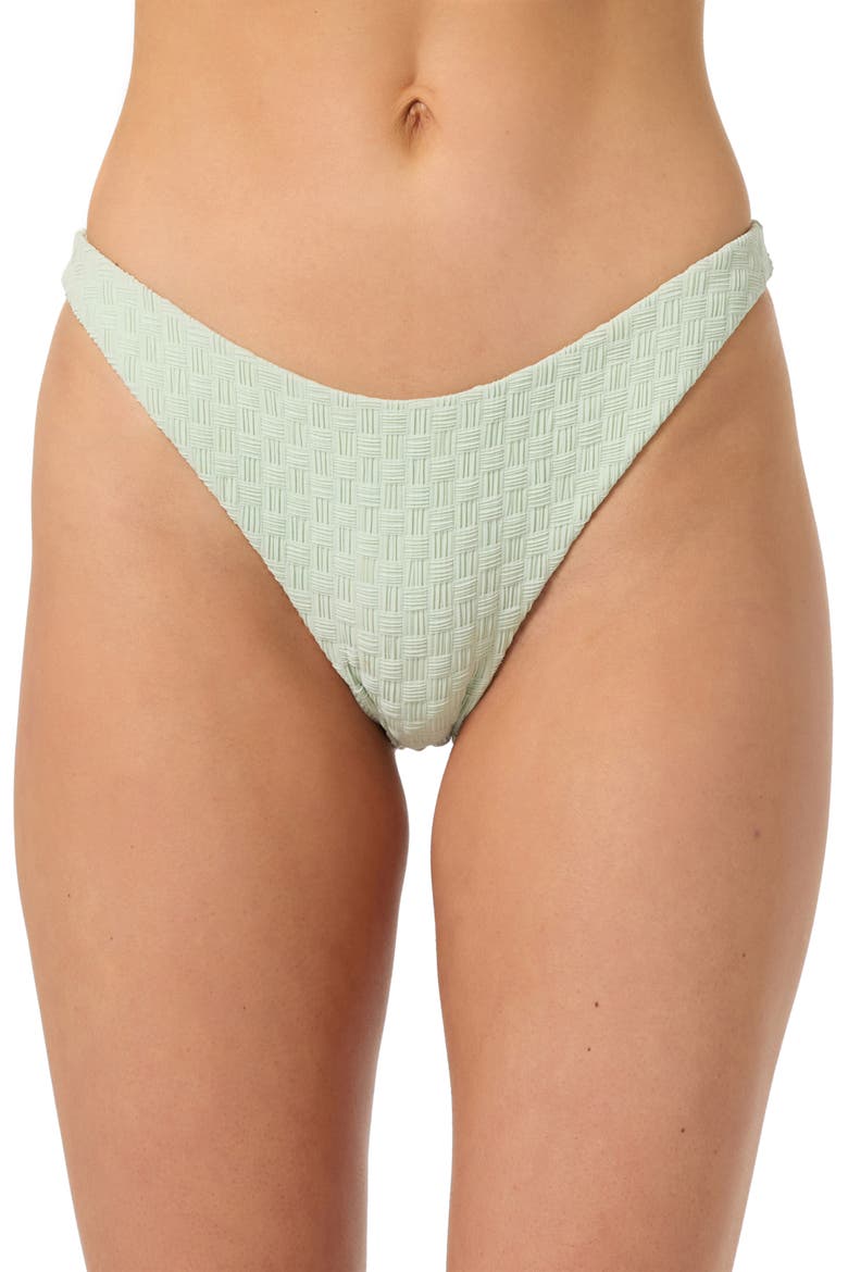 Willow Weave Flamenco Bikini Bottoms, Main, color, GREEN LILY