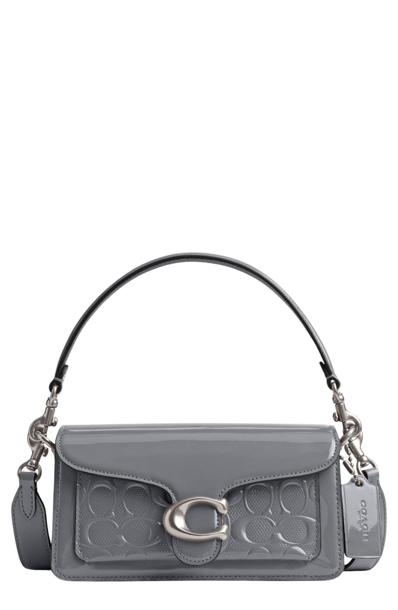 COACH Tabby 20 Signature Patent Leather Shoulder Bag, Main, color, 