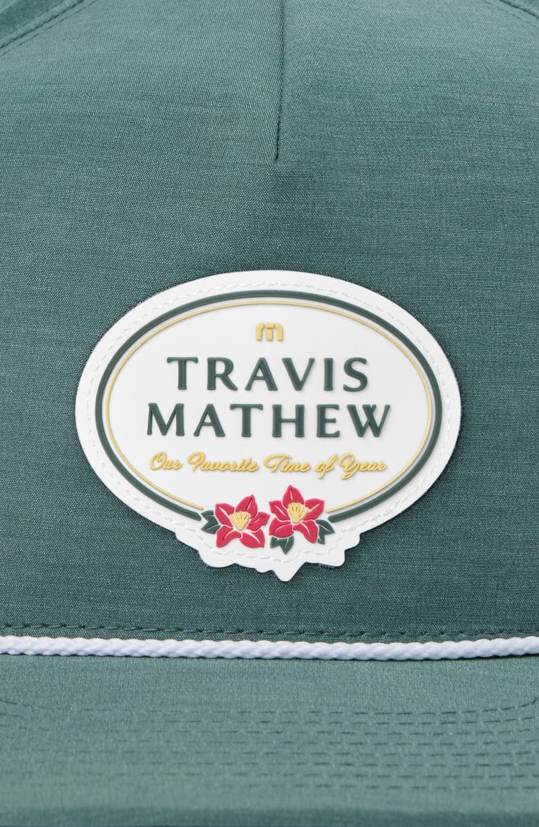 TravisMathew Patron Badge Snapback Baseball Cap, Alternate, color, Silver Pine