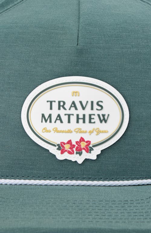 Travismathew Patron Badge Snapback Baseball Cap In Silver Pine