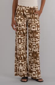 KUT from the Kloth Meg Print High Waist Wide Leg Pants
