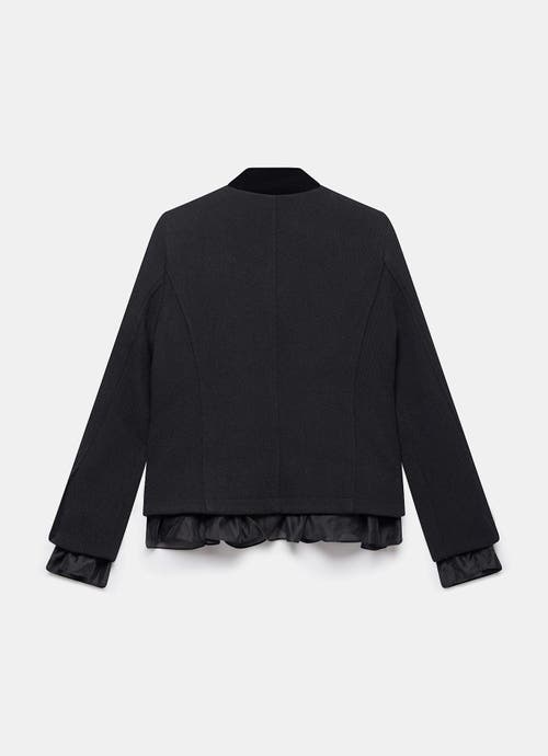 Mint Velvet Military Wool Blend Jacket In Black